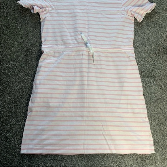 Draper James tie waist t shirt light pink mariner stripe dress - Picture 3 of 13